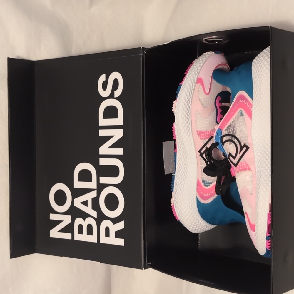 G/FORE Pink Blue White Athletic Golf Sneakers - Picture 7 of 10